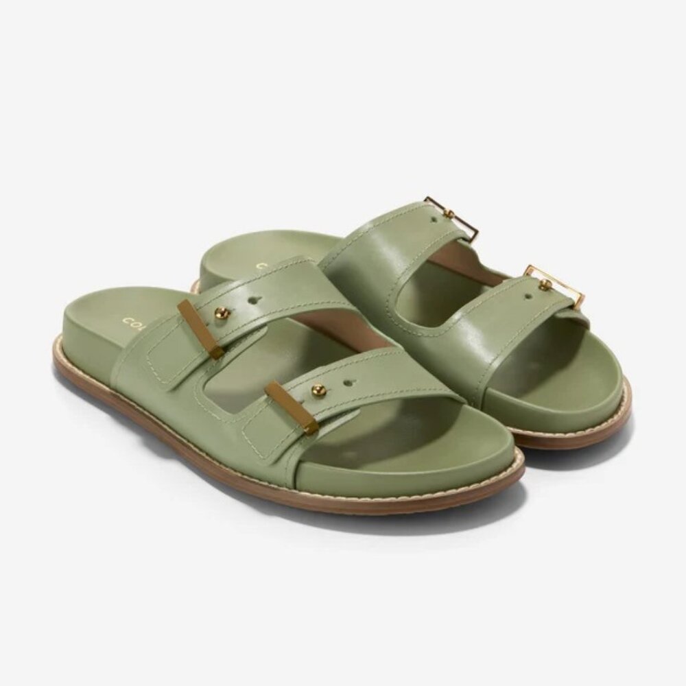 Cole Haan Women's Marisol Footbed Sandals Shoes Oil Green, Size 9 (New in Box) - Picture 2 of 16